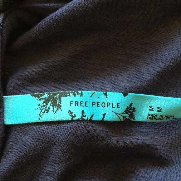 Free People | Blue Racerback Tank Sequins Crochet Neckline / Back Straps M - Picture 5 of 7